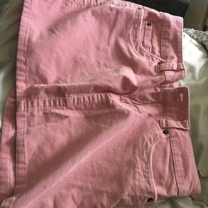 Pink mini skirt